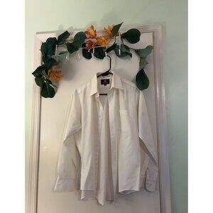 Monsieur Givenchy Men’s Dress Shirt Size 16 Tapered Fit Off White Button down Lo